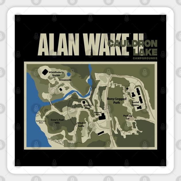 Alan Wake 2 - Cauldron Lake Campgrounds Sticker by bianca alea